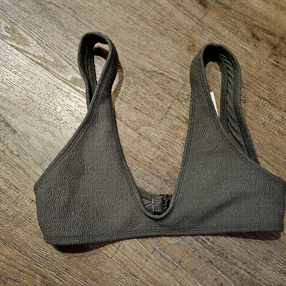 Olivia Bikini Top in Khaki Color NWT S